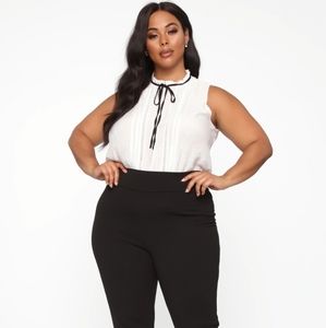 Fashion Nova tie collar top